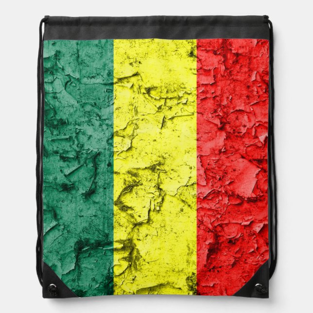 Vintage reggae flag drawstring bag (Front)