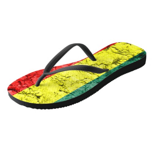 Vintage reggae flag flip flops