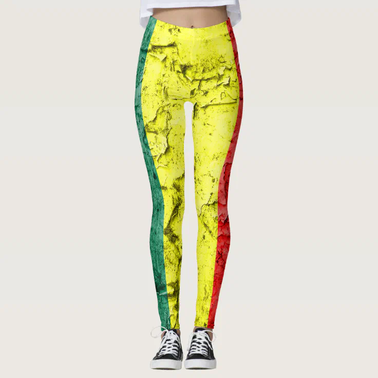 Vintage reggae flag leggings | Zazzle