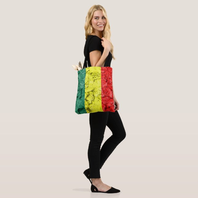 Vintage reggae flag tote bag (On Model)