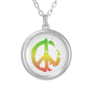 Vintage Reggae Logo Silver Plated Necklace