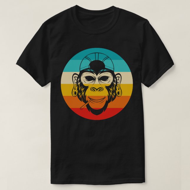 Vintage Reggae Monkey T-Shirt (Design Front)