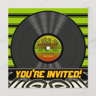 Vintage Reggae Vinyl Record Party Invitations