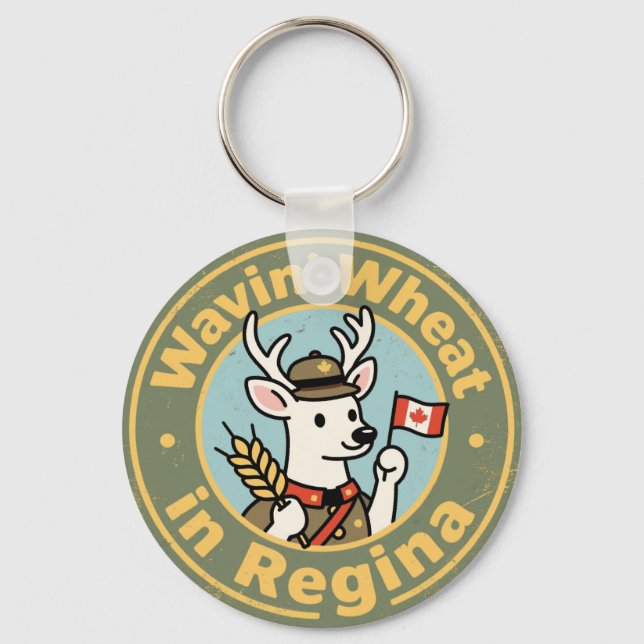 Vintage Regina SK Brown Uniform Keychain (Front)