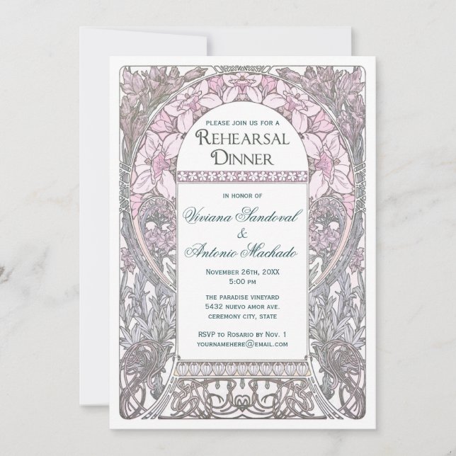 Vintage Rehearsal Dinner Invitations V (v.2) (Front)