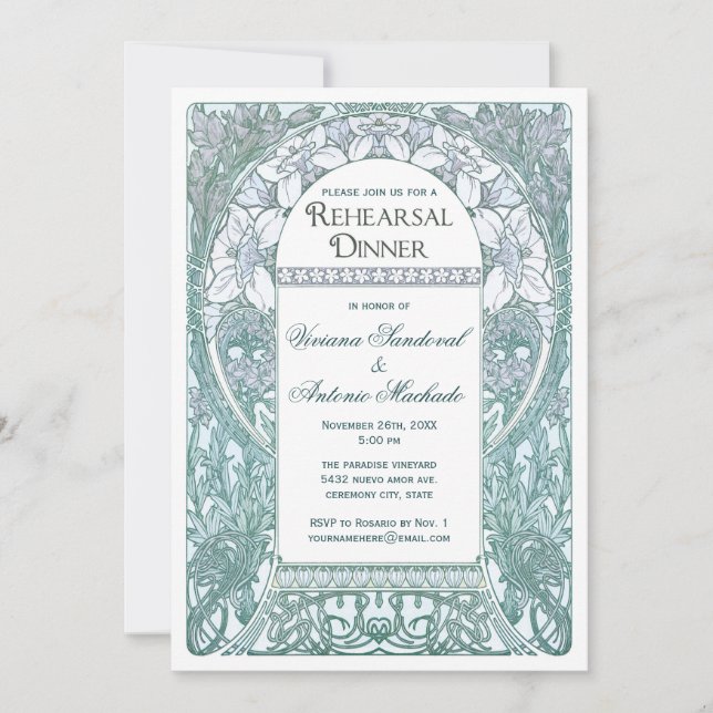 Vintage Rehearsal Dinner Invitations V (v.3) (Front)