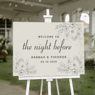 Vintage Rehearsal Dinner Welcome Sign