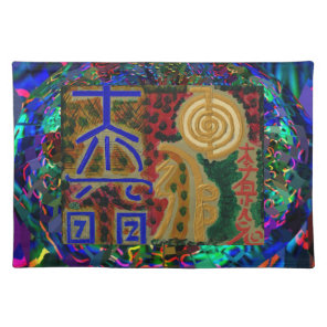 Vintage REIKI Healing Symbols as told by MASTERS Cloth Placemat