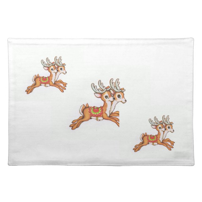 Vintage Reindeer Placemat (Front)