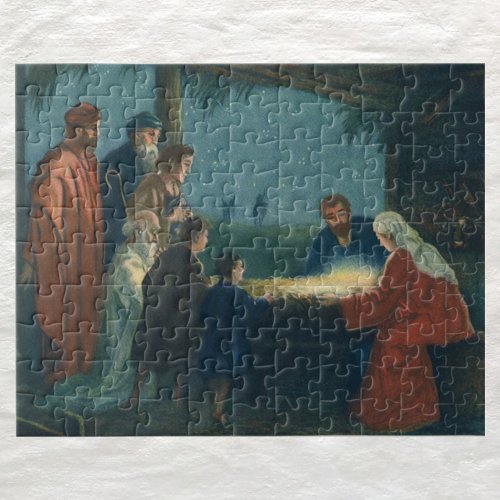 Vintage Religion Adoration of the Shepherds Jigsaw Puzzle