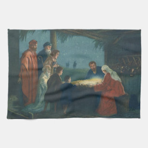 Vintage Religion, Adoration of the Shepherds Kitchen Towel