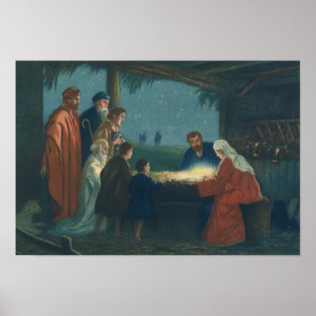 Vintage Religion, Adoration of the Shepherds Poster (Front)
