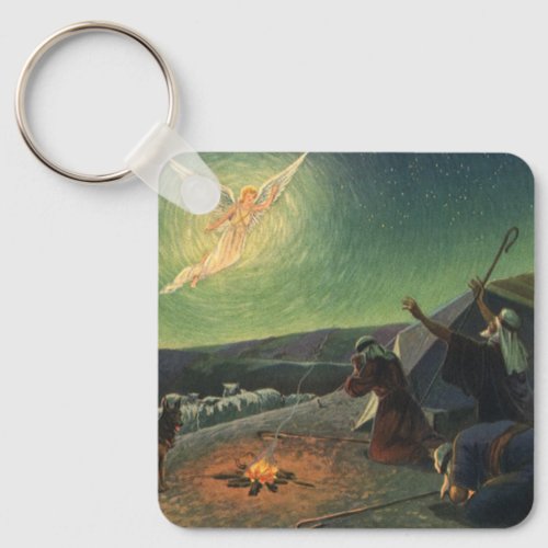 Vintage Religion Annunciation to the Shepherds Keychain