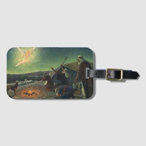 Vintage Religion Annunciation to the Shepherds Luggage Tag