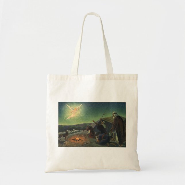 Vintage Religion, Annunciation to the Shepherds Tote Bag (Front)
