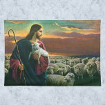 Vintage Religion, Christ Good Shepherd With Flock Cloth Placemat at Zazzle