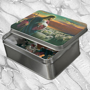 Vintage Religion, Christ Good Shepherd with Flock Jigsaw Puzzle