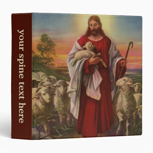 Vintage Religion Christ the Good Shepherd Flock 3 Ring Binder