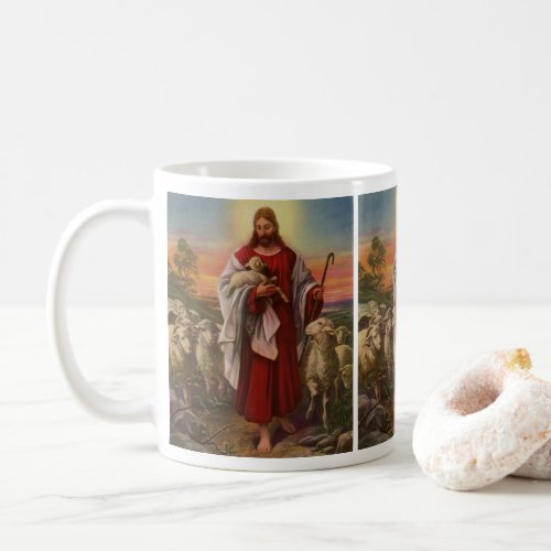 Vintage Religion Christ the Good Shepherd Flock Coffee Mug