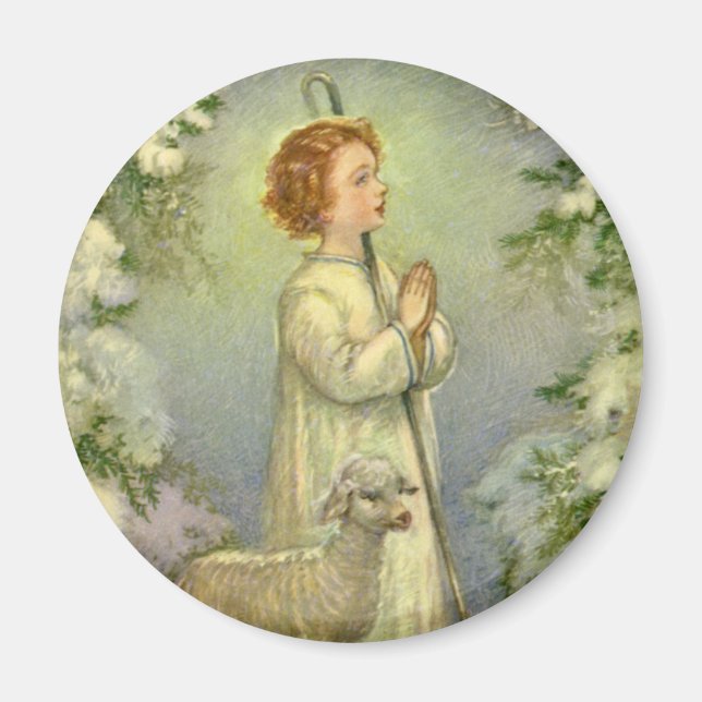 Vintage Religion, Christ the Good Shepherd Magnet (Front)