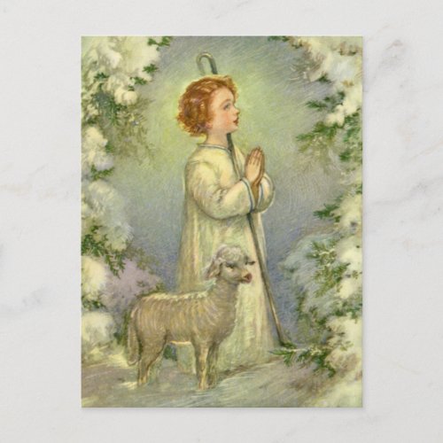 Vintage Religion Christ the Good Shepherd Postcard