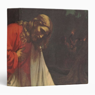 Vintage Religion Jesus Christ Garden of Gethsemane 3 Ring Binder