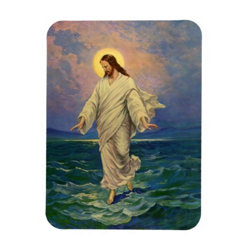 Vintage Religion Jesus Christ is Walking on Water Magnet