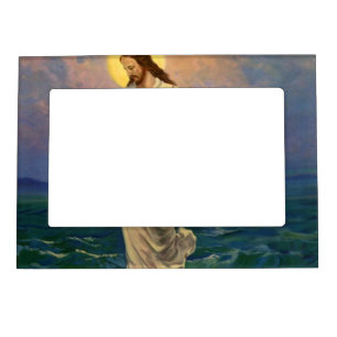 Vintage Religion, Jesus Christ is Walking on Water Magnetic Frame