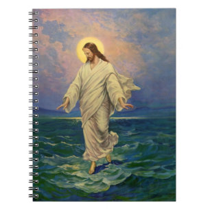 Vintage Religion, Jesus Christ is Walking on Water Notebook