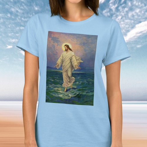 Vintage Religion Jesus Christ is Walking on Water T_Shirt