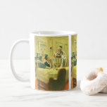 Vintage Religion, Judaism, Lighting the Menorah Coffee Mug<br><div class="desc">Vintage illustration religious judaica image featuring a Rabbi lighting the candles on a Menorah during Hanukkah with two children watching.</div>