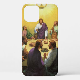 Vintage Religion, Last Supper with Jesus Christ iPhone 12 Case