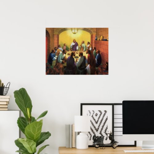 Vintage Religion Last Supper with Jesus Christ Poster