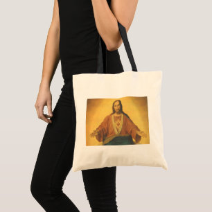 Vintage Religion, Sacred Heart of Jesus Christ Tote Bag