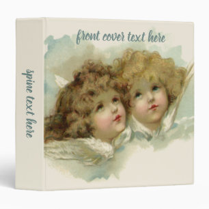 Vintage Religion, Victorian Angels in the Clouds 3 Ring Binder