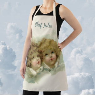 Vintage Religion, Victorian Angels in the Clouds Apron