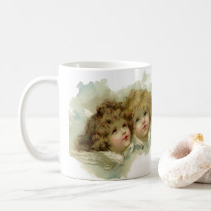 Vintage Religion, Victorian Angels in the Clouds Coffee Mug