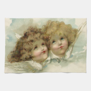 Vintage Religion, Victorian Angels in the Clouds Towel