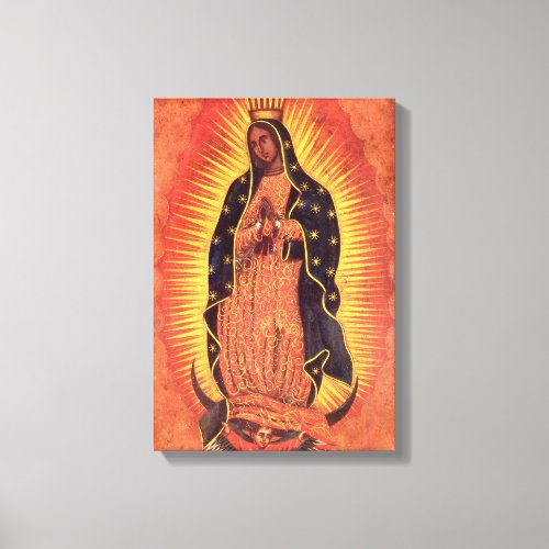 Vintage Religion Virgin Mary Our Lady of Guadalupe Canvas Print