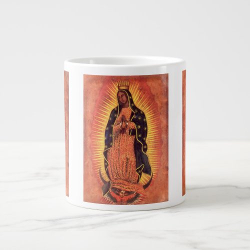 Vintage Religion Virgin Mary Our Lady of Guadalupe Giant Coffee Mug