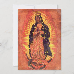 Vintage Religion Virgin Mary Our Lady of Guadalupe Invitation