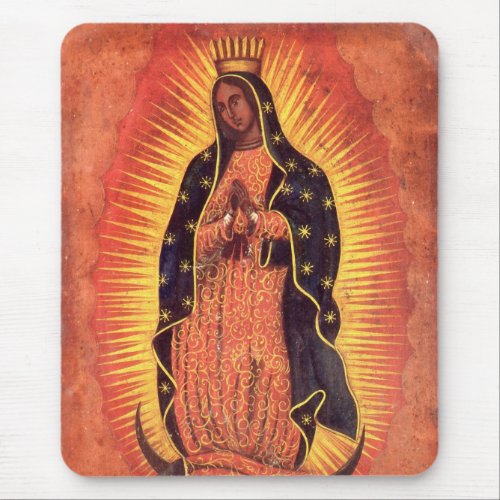 Vintage Religion Virgin Mary Our Lady of Guadalupe Mouse Pad