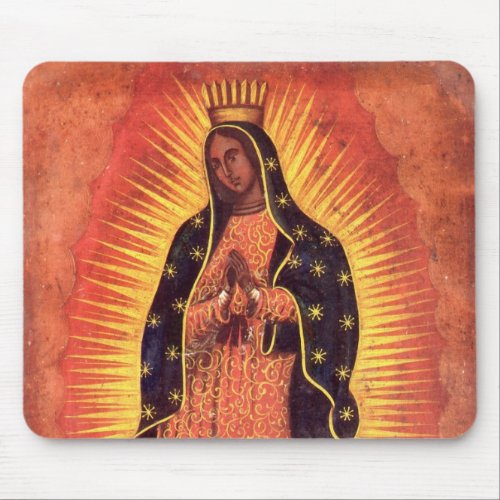 Vintage Religion Virgin Mary Our Lady of Guadalupe Mouse Pad