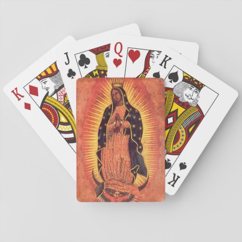 Vintage Religion Virgin Mary Our Lady of Guadalupe Poker Cards