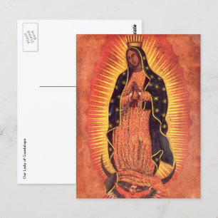 Vintage Religion Virgin Mary Our Lady of Guadalupe Postcard