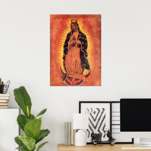 Vintage Religion Virgin Mary Our Lady of Guadalupe Poster