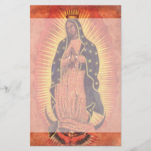Vintage Religion Virgin Mary Our Lady of Guadalupe Stationery