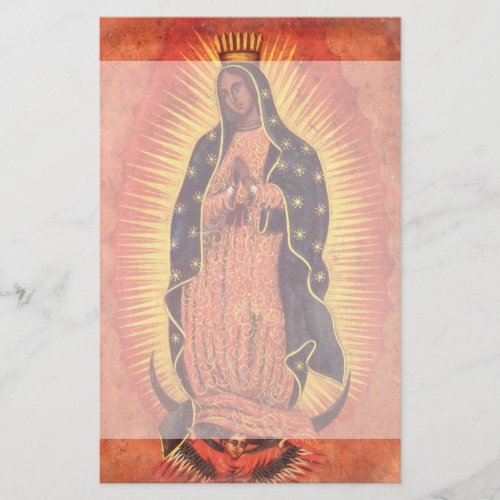 Vintage Religion Virgin Mary Our Lady of Guadalupe Stationery