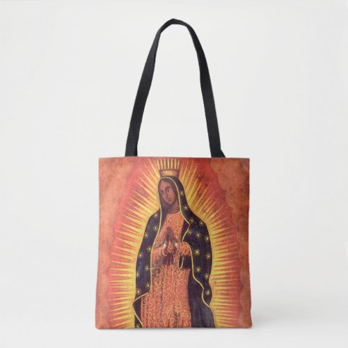 Vintage Religion Virgin Mary Our Lady of Guadalupe Tote Bag