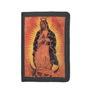 Vintage Religion Virgin Mary Our Lady of Guadalupe Tri-fold Wallet
